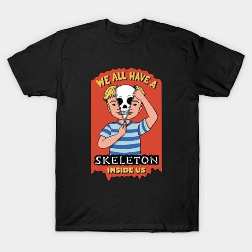 Skeleton Inside Tshirt Funny Horror Graphics Halloween Shirt